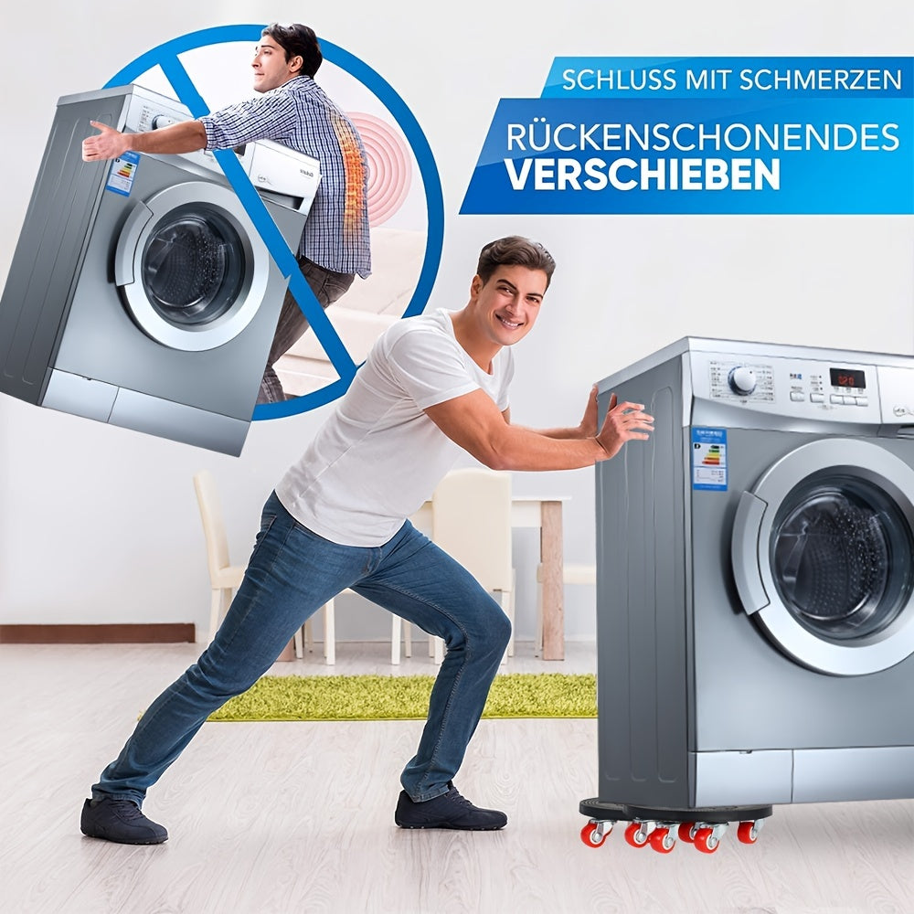 Eén stuk Stevige Meubelverhoger Met Vier Laden En een Hendel, Uitgerust Met 360° Draaibare Wielen voor het Verplaatsen van Banken, Kasten en Koelkasten met een Draagvermogen van 299,37 KG.