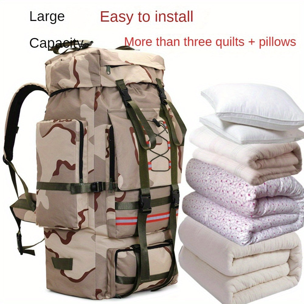 Extra Grote Rugzak: Ideale Outdoor Kampeerrugzak, Ruime Bagage- en Schoudertas voor Zowel Heren als Dames, Capaciteitsrijke Backpack