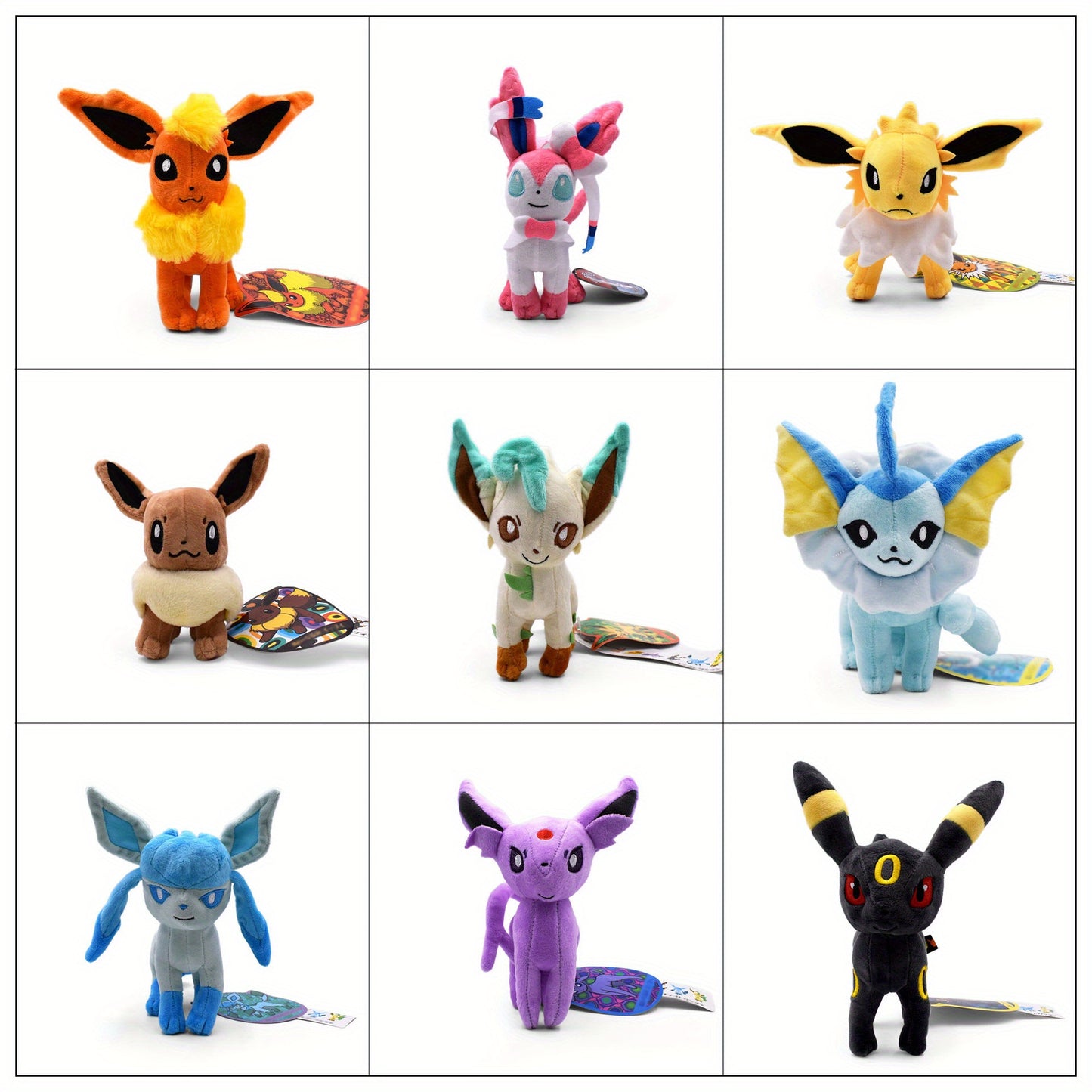 "Eevee's Magische Wereld: Ontdek de Nieuwe Kleine Staande Eevee Knuffels in 11 Schitterende Kleuren!"