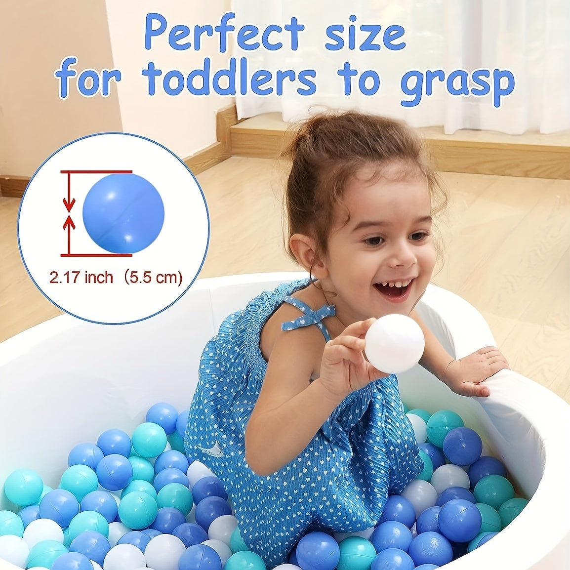 40 Schattige Ballen van 5,33 cm voor Baby's en Peuters! Veilig, Stevig en Vrij van Ftalaten en BPA voor Zorgeloos Spelen in Speelhuizen en Babyzwembaden!