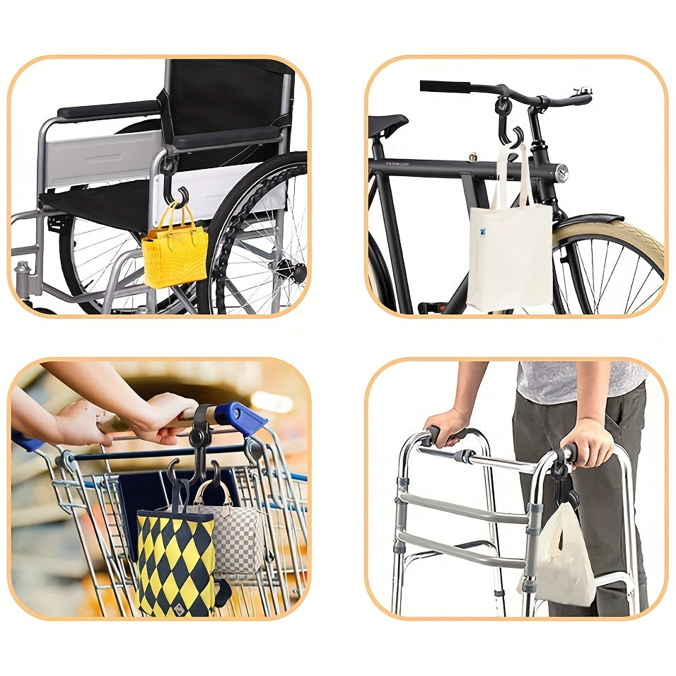 1 st/2 stks Kinderwagen Auto Winkelwagen Haken Kinderwagen Accessoires - Draaibare 360 Graden Haak voor Kinderwagen Organisator Tas, Fietshaak