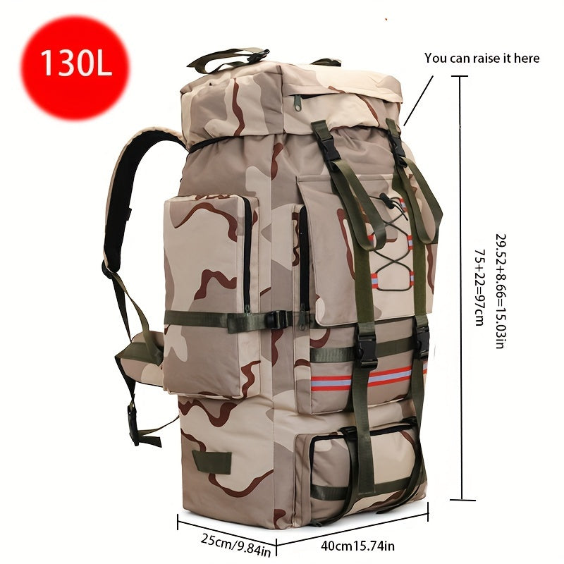 Extra Grote Rugzak: Ideale Outdoor Kampeerrugzak, Ruime Bagage- en Schoudertas voor Zowel Heren als Dames, Capaciteitsrijke Backpack