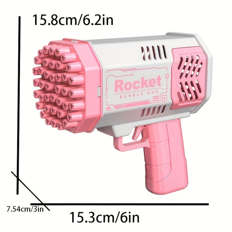 Een set voor kinderen: Draagbare Elektrische Automatische Bellenblazer met 40 Gat Raketlanceerder en LED-licht - Perfect voor Jongens en Meisjes bijeenkomsten.