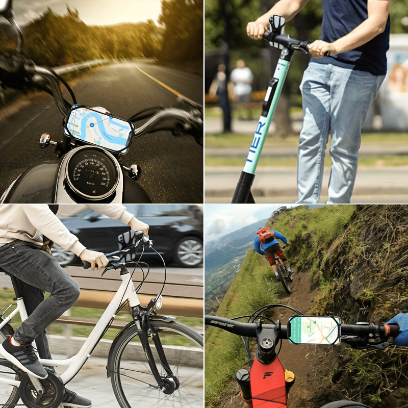 Mobiele telefoonhouder voor kinderwagen met 360° rotatie en siliconen stuurhoes. Ook geschikt als fiets telefoonhouder, ideaal voor gebruik met kinderwagens, fietsen, motorfietsen en meer.