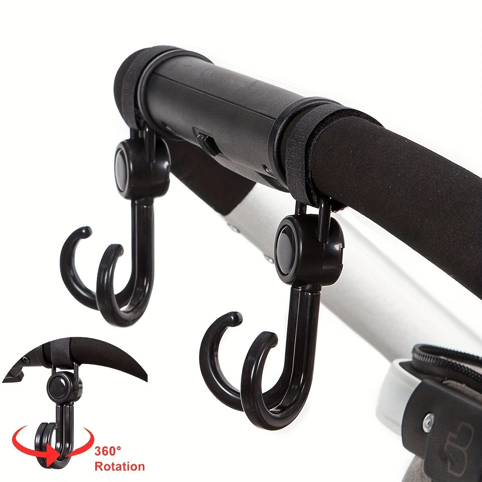 1 st/2 stks Kinderwagen Auto Winkelwagen Haken Kinderwagen Accessoires - Draaibare 360 Graden Haak voor Kinderwagen Organisator Tas, Fietshaak