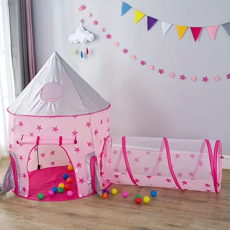 3 stuks Speelhuis Tent, Indoor Speelgoedhuis, Raketkasteel - Huishoudelijk Bed Artefact voor Kinderen, Baby Klein Huis - Perfect Verjaardagscadeau