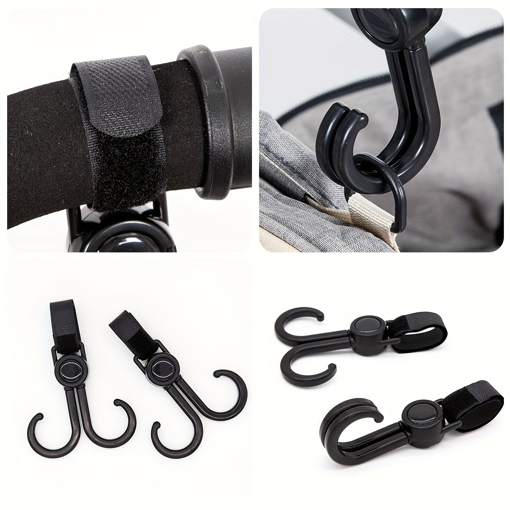 1 st/2 stks Kinderwagen Auto Winkelwagen Haken Kinderwagen Accessoires - Draaibare 360 Graden Haak voor Kinderwagen Organisator Tas, Fietshaak