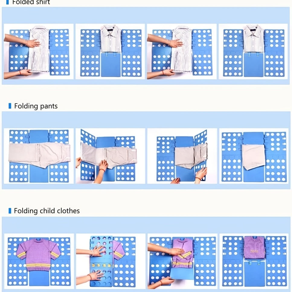 Blauw Kleding Vouwbord - Praktisch Vouwpaneel voor T-shirts, Handig voor Thuisopslag - Geschikt voor Volwassenen en Kinderen