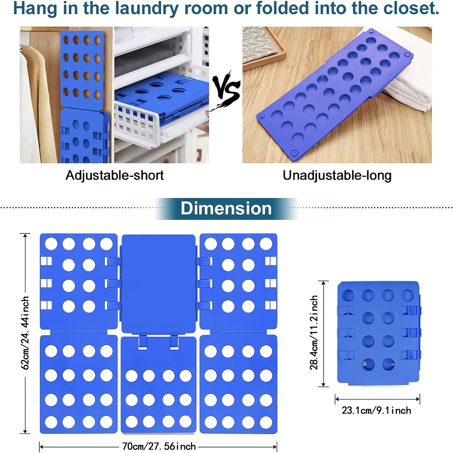 Blauw Kleding Vouwbord - Praktisch Vouwpaneel voor T-shirts, Handig voor Thuisopslag - Geschikt voor Volwassenen en Kinderen