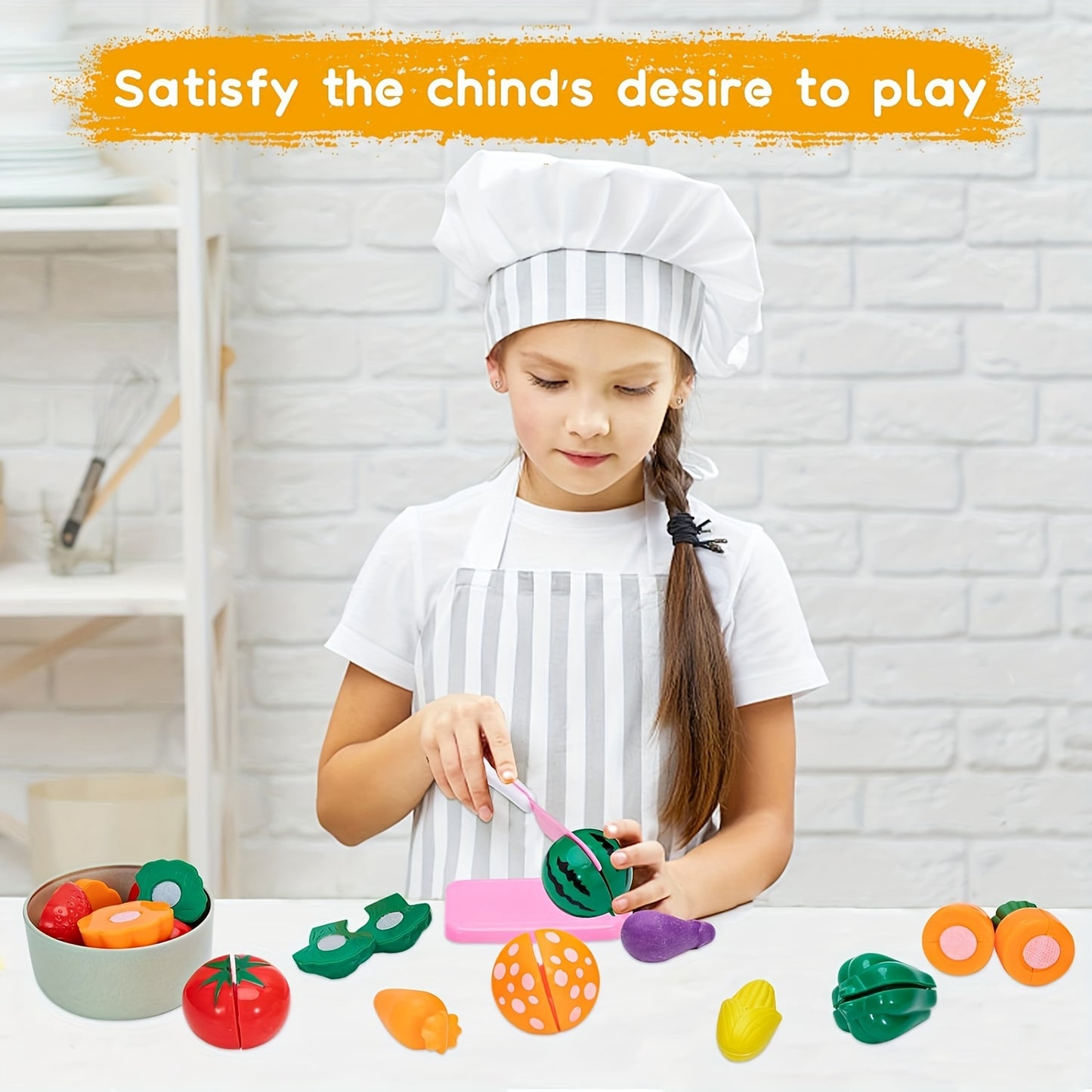 Kinderen Keukenspeelgoedset: Koken,Fruit Snijden, Keukengerei voor Kinderen - Simulatie Spel voor Onderwijs en Fantasie