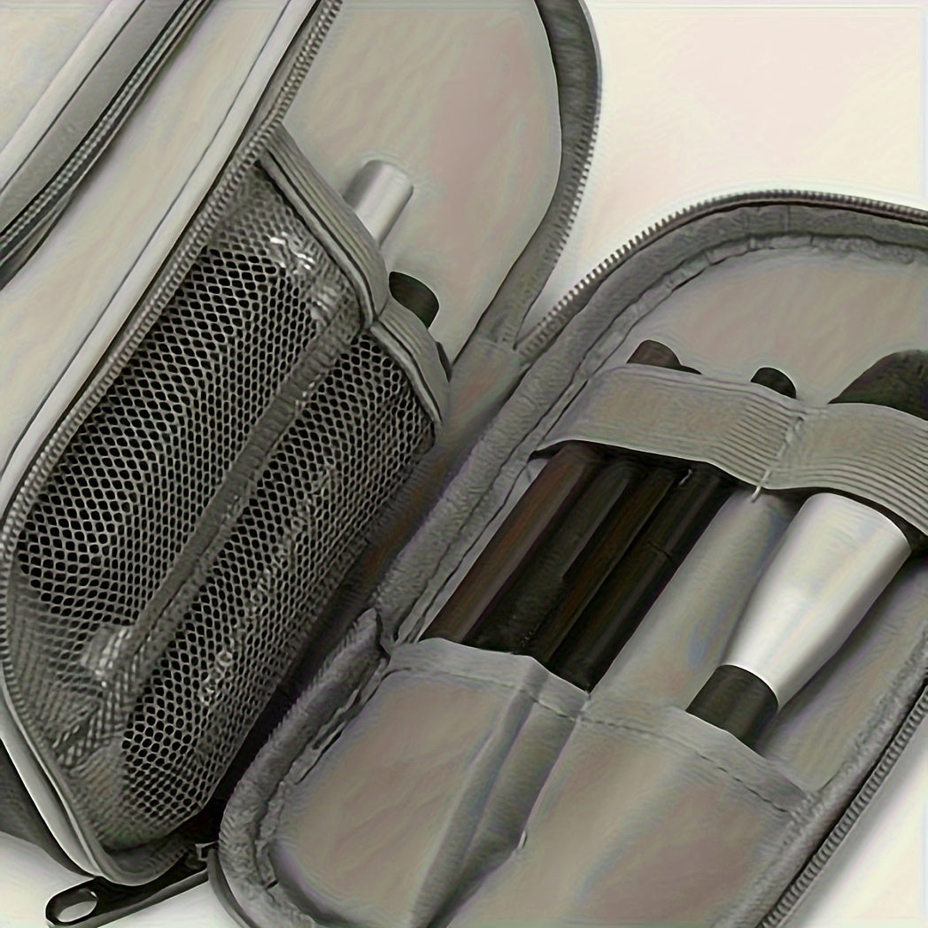 Eenmaal Draagbare Ophangbare Toilettas Met Handige Haak, PU-leer Waterdichte Opvouwbare Tas, Multifunctionele Cosmeticatas met Natte en Droge Scheiding, Ideaal voor Reizen