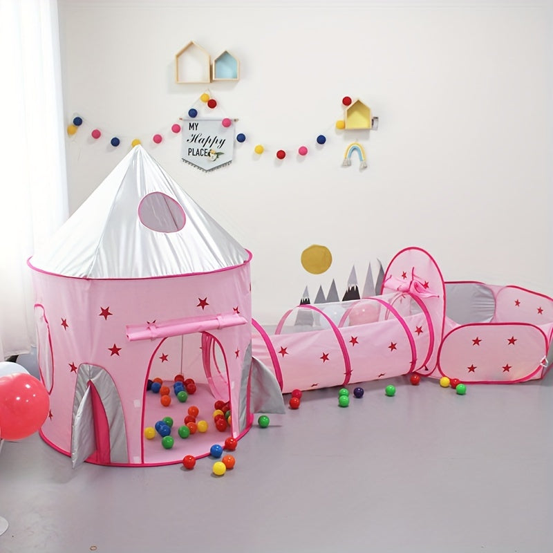 3 stuks Speelhuis Tent, Indoor Speelgoedhuis, Raketkasteel - Huishoudelijk Bed Artefact voor Kinderen, Baby Klein Huis - Perfect Verjaardagscadeau