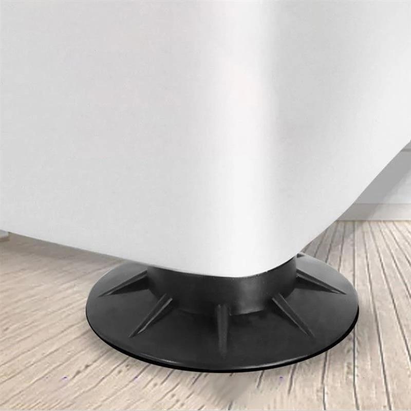 Set van 4 anti-vibratie wasmachinepads, universele antislipmatten met vaste rubberen voeten voor geluidsreductie en stabiliteit van koelkasten.