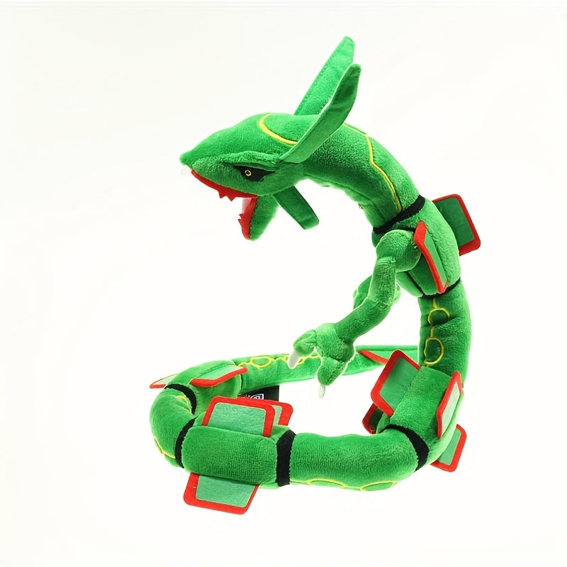 Rayquaza 80cm groene/zwarte draak, met skeletvorm pluche